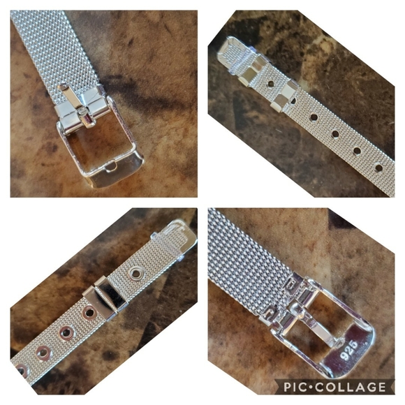 Sterling Silver Belt Bracelet 8" - Picture 4 of 5